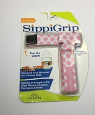 BooginHead Sippigrip Baby Toddler Cup Holder White with Pink Polka Dots