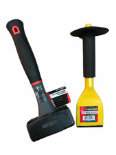 1KG Lump Hammer & 2.1/4" Brick Bolster With Guard D.I.Y Tools Brickie 