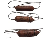 3x M.E.I. .1-mfd 20% 50-w-v 22-2998 vintage capacitors nos new free s&h Shipping