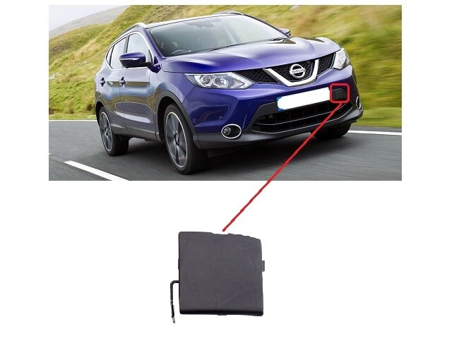 FOR NISSAN QASHQAI 2014 2017 NEW FRONT BUMPER TOW HOOK EYE COVER