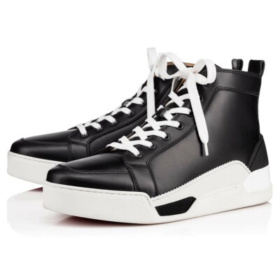 christian louboutin mens high top sneakers