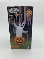 Gemmy Airblown Inflatable Ghost in Pumpkin 3.5 ft Halloween Decoration