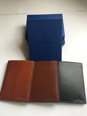 ARTIS & FERO Genuine Italian Leather Passport Wallet Jacket Wallet w Gift Box Black Brown Tan