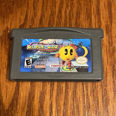 Ms Pac Man Maze Madness Nintendo Game Boy Advance GBA w/ Manual