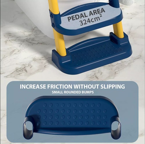 Potty Trainer Toilet Seat Chair Kids Toddler With Ladder Step Up Training Stool - Picture 10 of 15