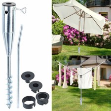 Royal Gardineer Universal Stahl-Sonnenschirmständer mit Bodendübel, Ø bis 66 mm