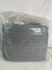 SHALALA Cotton Quilt Set King Size, Grey Bedding Set, Reversible Striped