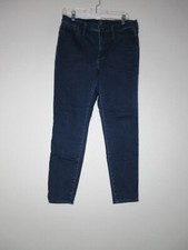 J. Crew Womens Regular 9" Mid Rise Skinny Jeans Dark Wash Pockets Size 30 Blue