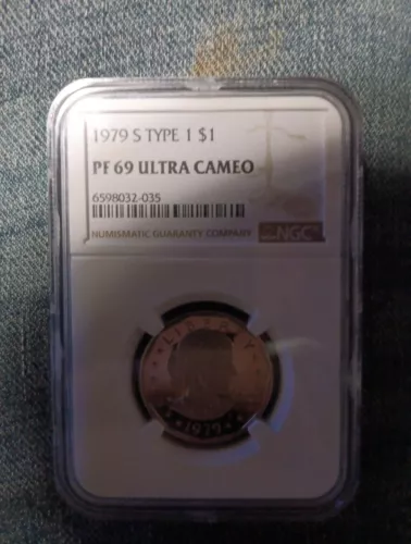 Susan B. Anthony 1979 S Type 1 $1 Proof 69 Coin Ultra Cameo NGC Sealed Slab