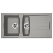 Liquida AR15GR 1.5 Bowl Composite Reversible Inset Grey Kitchen Sink With Waste