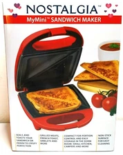 Nostalgia MyMini Sandwich Maker Color: Red