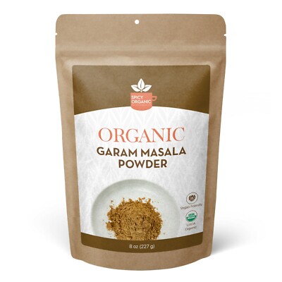 Organic Garam Masala Powder 8 oz - Pure Garam Masala Spice Mix for Cooking