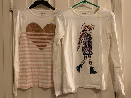 NWT Girls Crazy 8 GRAPHIC Long Sleeve T-shirts Tops sz XL (14) BTS 2015 - Picture 2 of 6