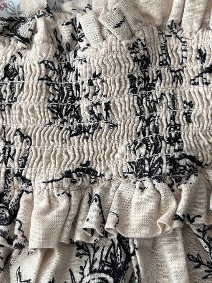 Baby Gap Lino Algodón Brannan Oso Calado Sin Mangas Solero Inodoro 3 6 Meses Foto 3 de 4