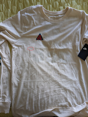 Nike ACG SASQUATCH Long Sleeve Shirt Top Light Cream AQ3953 258 Sz