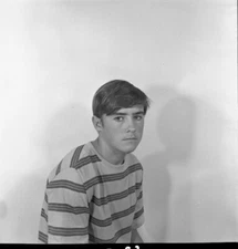 Vintage Negative B&W Med Format 1970's Yearbook Photo Teen Boy Student #318