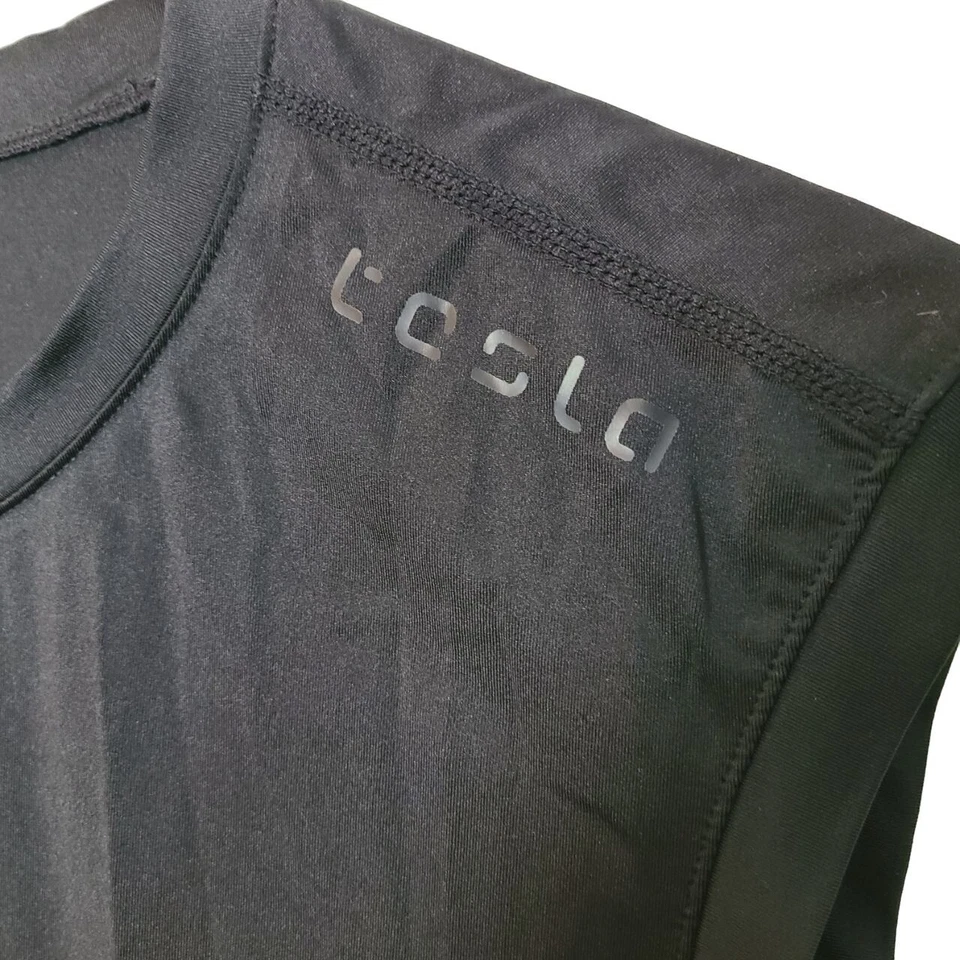 Telas Mens L Black Solid Sleeveless Crew Neck Pullover Athletic Tank Top - Image 4 of 4