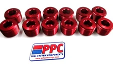 1/2 NPT Pipe Plugs  Aluminum w/ allan head 12 per pkg  Red anodized Aluminum