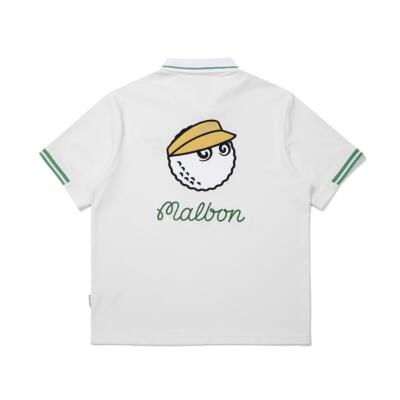 Genuine Malbon Golf Bucket Applique Pique Short Sleeve T