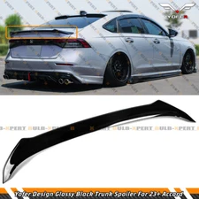 FOR 2023-25 HONDA ACCORD 11TH GEN YOFER GLOSSY BLACK HIGHKICK TRUNK SPOILER WING