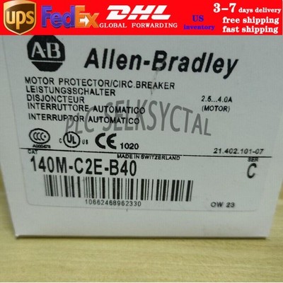New Factory Sealed AB 140M-C2E-B40 Motor Protector Circuit Breaker US Free Tax