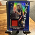 2024 Donruss Optic Rookie Phenom Patch Drake Maye RC Blue Hyper #RPB-DME