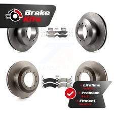 For Front Rear Semi-Metallic Pads And Disc Brake Rotors Kit
