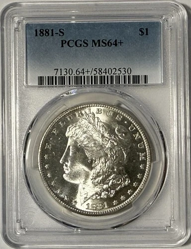 1881 S Morgan Silver Dollar $1 PCGS MS64+ ‼️BLAST WHITE & FROSTY PLUS GRADE‼️