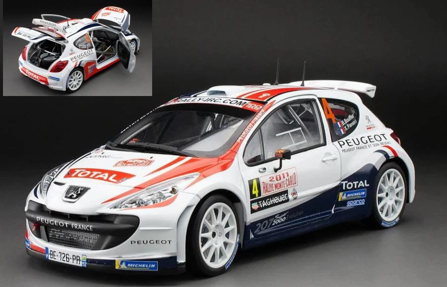 MODELLINO AUTO STATICO SUNSTAR PEUGEOT 207 RALLY MONTECARLO 2011 SOLBERG 1/18 - Immagine 3 di 4