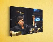 Tony Montana Retro Gangster Canvas Print - Classic Crime Movie Wall Art