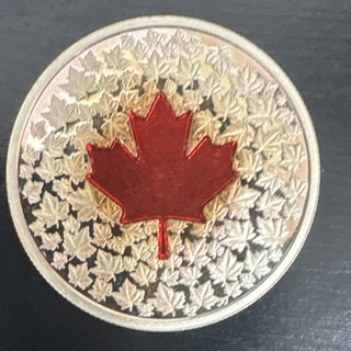 2013 CANADA $20 SILVER COIN COMMEMORATIVE RED MAPLE LEAF DESIGN