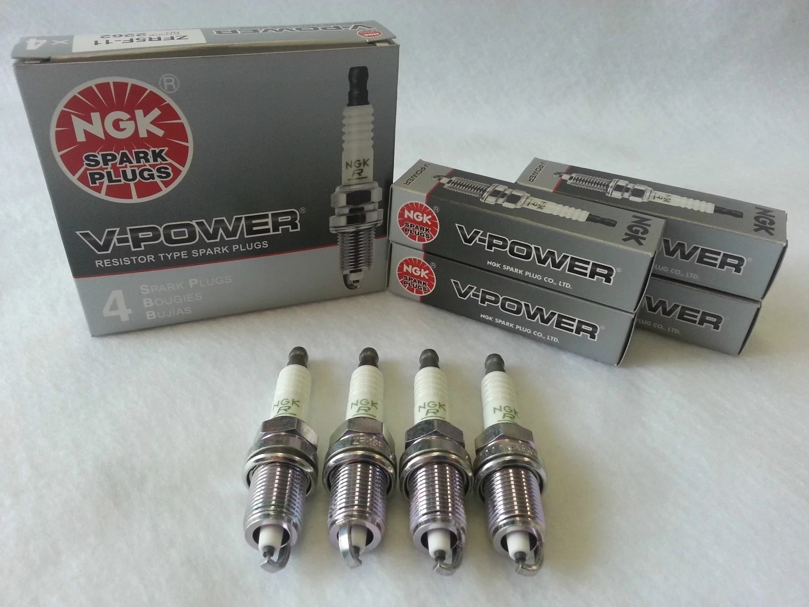 4 NGK V-Power Copper Spark Plugs ZFR5F-11 #2262 Made in Japan FOR Honda / Acura