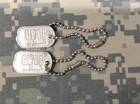 1964-1969 Original Hasbro Two (2) G I Joe Metal Dog Tags.  Nice