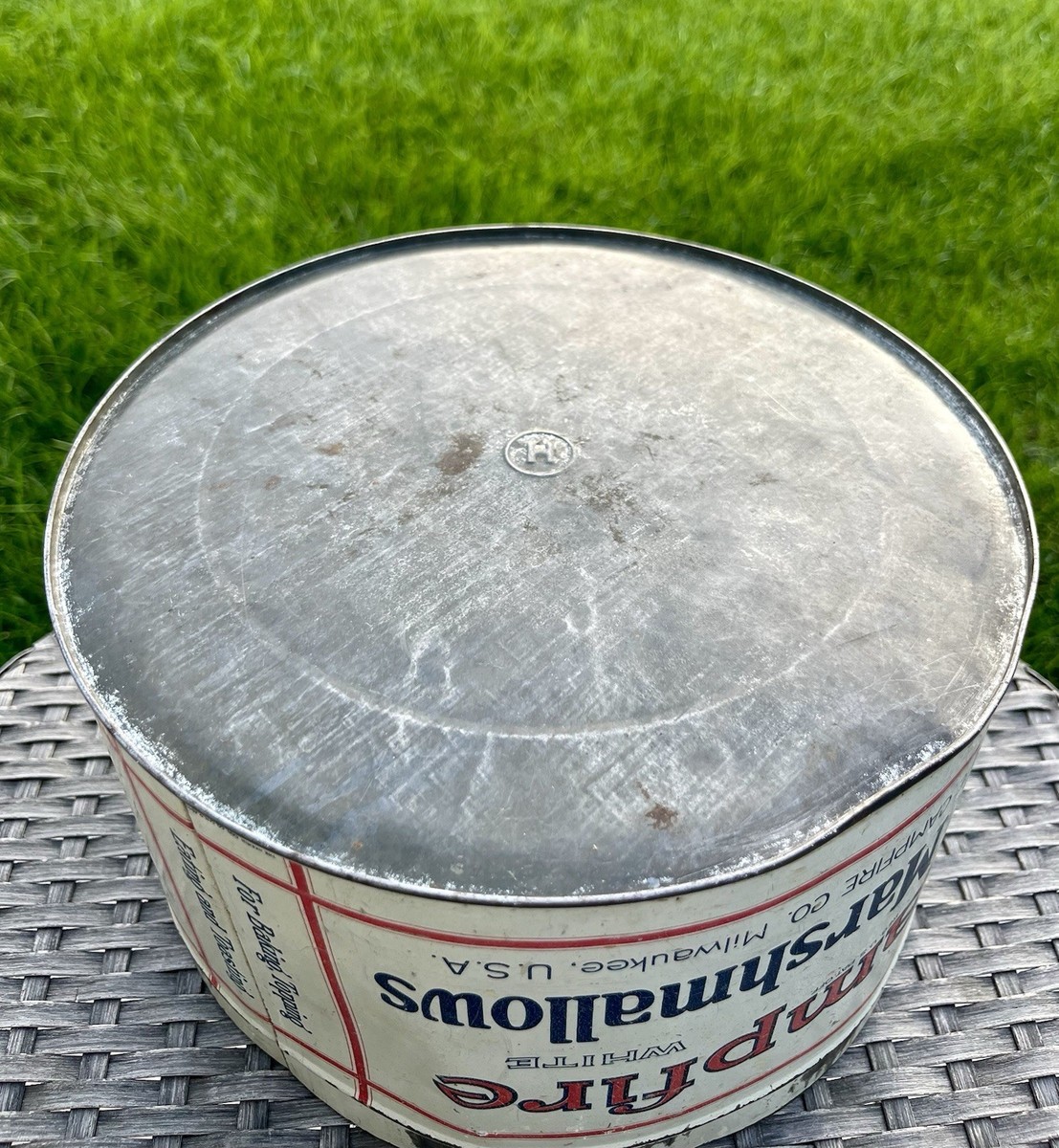 Vintage Campfire Marshmallow Tin 5 Lbs. 10” By 6” No Lid | eBay