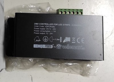 HQ Power Velleman DMX Controller for Led Strips 3 Channel DMX512 12-24V VDPCRGB2