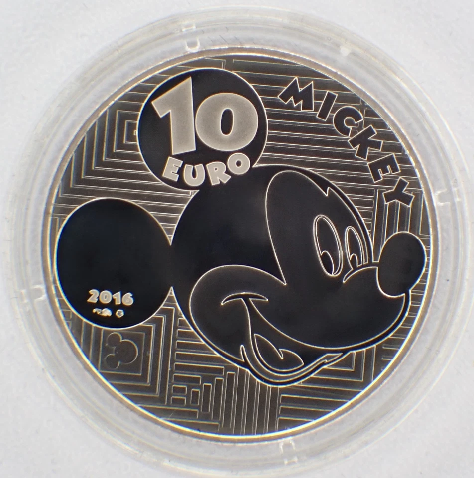 2016 MONNAIE DE PARIS 10 欧元 22 克 0.9 银米奇老鼠证明硬币 — 第 2/4 张图片