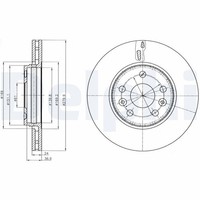 2X Delphi Bremsscheibe BG4317C FüR Mercedes Renault KW0 Citan Kangoo Tourer W415