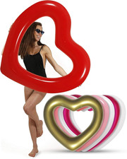 The Original Heart Pool Floats for Adults by LOTELI Thicker Stronger Large