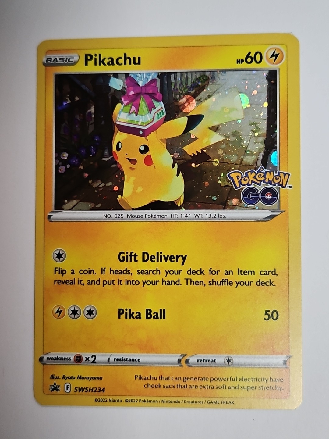 Pikachu SWSH234 Pokemon GO Black Star Promo Holo NM Pokemon TCG
