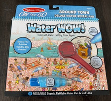 NEW Melissa Dough Water Wow Deluxe Water Reveal Pad Around Town Color w/Water