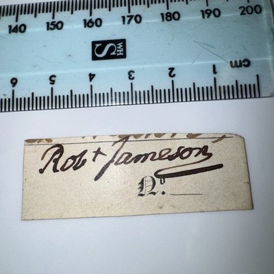 Robert Jameson Scottish Naturalist Mineralogist Autogramm Unterschrift