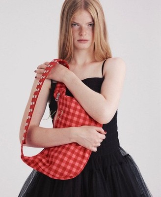 バッグ BAGGU x Molly Goddard/Ruby Gingham Baggu × Molly Goddard Medium Nylon Crescent Bag Ruby Gingham | eBay