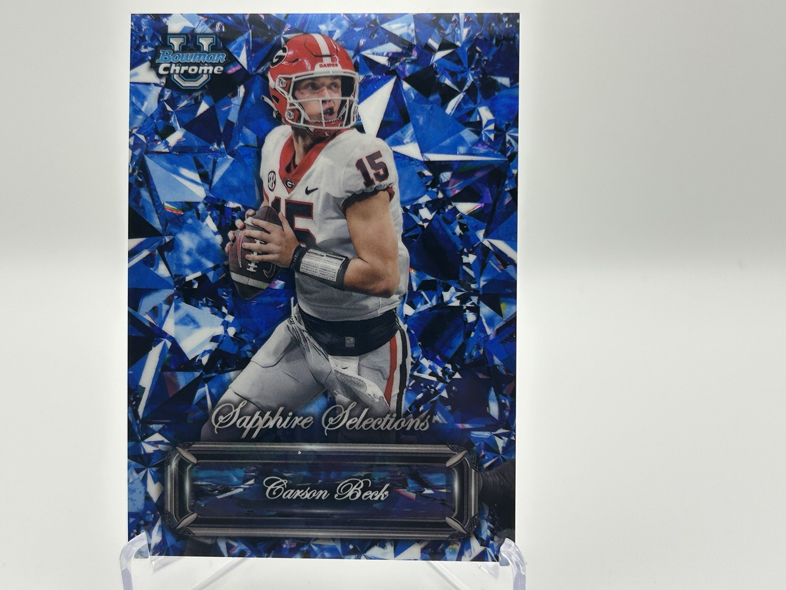 2024 Bowman Chrome U Sapphire Carson Beck Sapphire Selection Blue #SS-14 Georgia