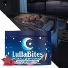 3PCS-NEW LullaBites Natural Sleep Gummies Strawberry Stars Flavor 60 Gummies