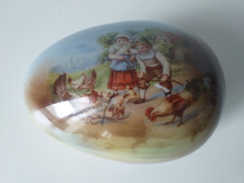 Beyer & Bock Dresden Porzellan Osterei Dose um 1900 , 130226K-5