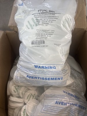 Qty =600 (6 Bags of 100) Amcor PerfectPak Cap PPCRC 3060 Part#34030