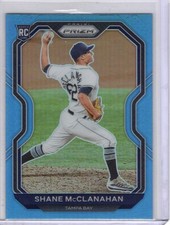 2021 Panini Prizm Carolina Blue Prizm RC #229 Shane McClanahan Tampa Bay Rays