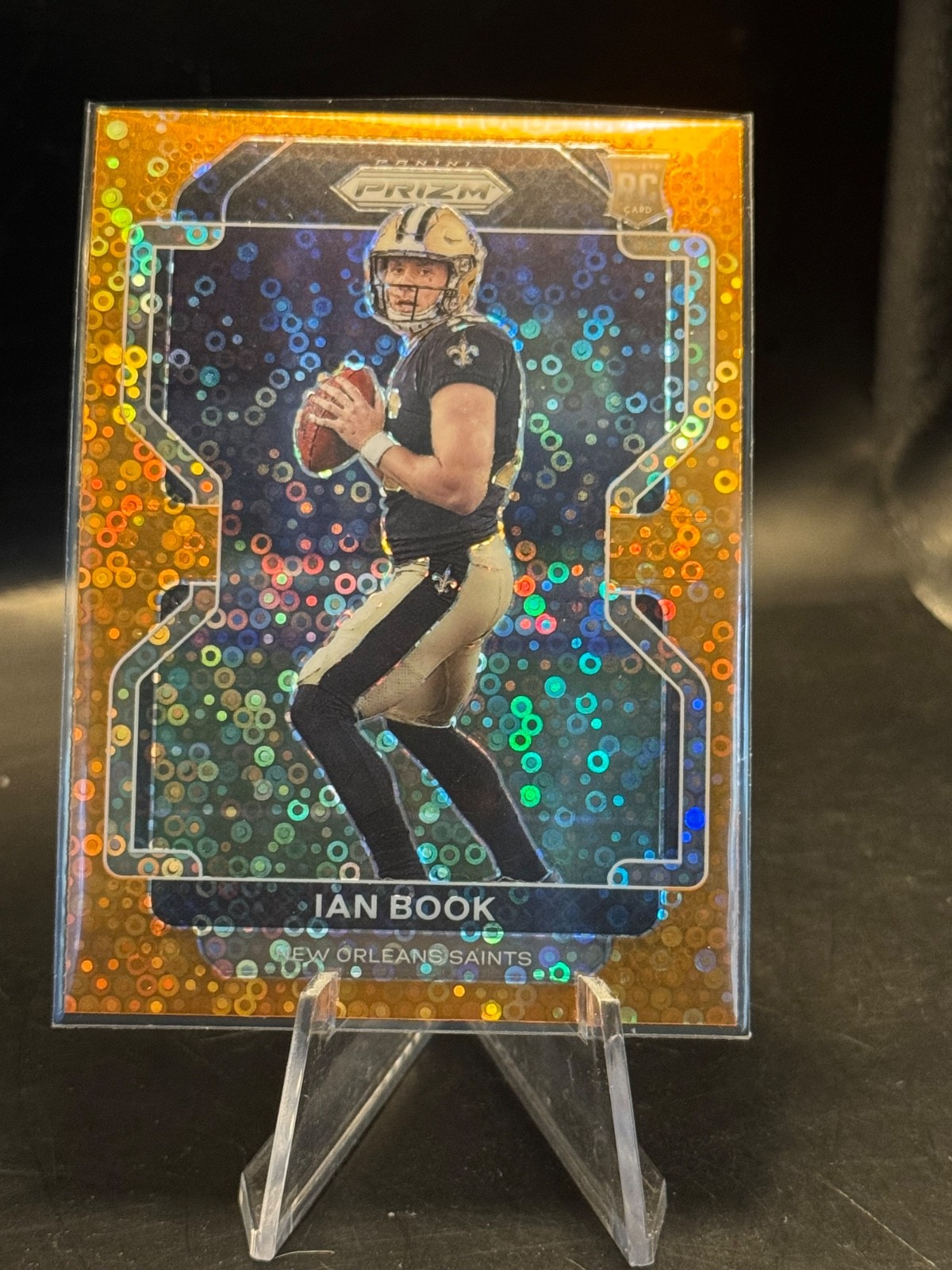 2021 Panini Prizm Ian Book RC Orange Disco Prizm #357 New Orleans Saints Rookie