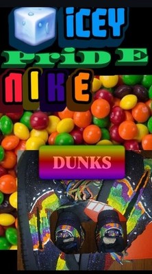 Nike Dunk Low Custom Multicolor Glitter Colorblock Lace-Up Low Top Sneakers