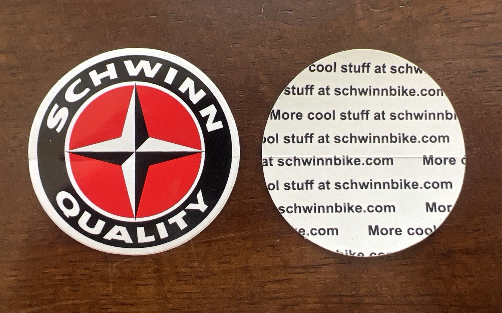 1990s Schwinn Quality Compass Logo 2&rdquo; Sticker Decal NOS Old Bike Shop Stock